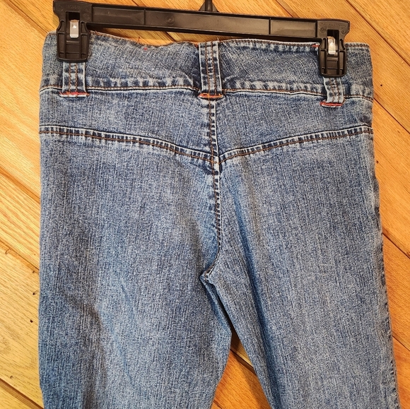 T'oui big button blue jean capris size 7 - Picture 6 of 7